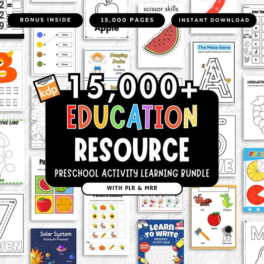 15 000 Plus Educational Resources - Preschool Activity Learning Bundle